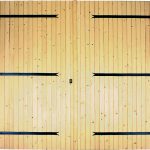 Porte de garage 2 vantaux (Ouverture extérieure) à barres et écharpes