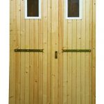 Porte de service à 2 vantaux (Option "hublots rectangulaire")